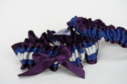 Custom Purple Bridal Garter Set