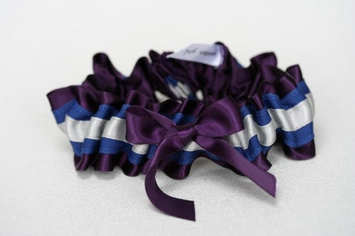 Deep Plum Wedding Garter