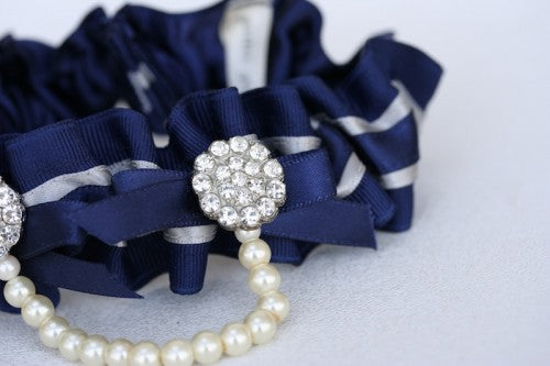 Navy Blue Bridal Garter (2)