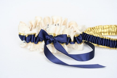 Navy Bow Bridal Garter