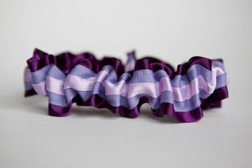 Wedding garter - purple, eggplant, violet, orchid - Style 256 - The Garter Girl by Julianne Smith 1 copy