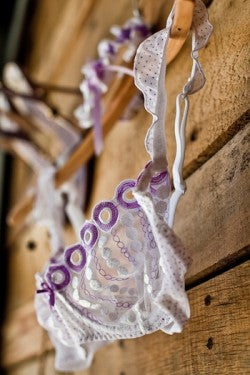 Stylish Bridal Lingerie for the Stylish Bride: White & Purple