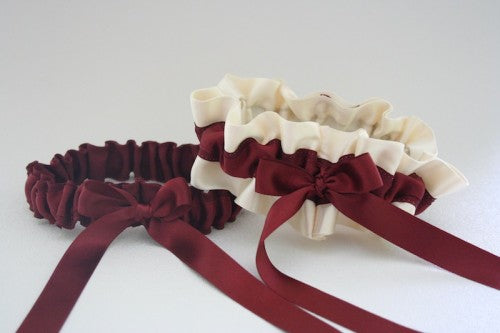 burgundy-and-ivory-wedding-garter-set