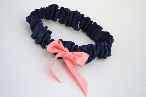 chic-navy-coral-wedding-garter-The-Garter-Girl