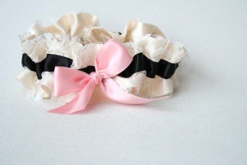 couture-ivory-lace-black-pink-wedding-garter-The-Garter-Girl