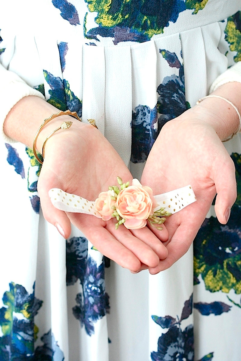 bride holding flower wedding garter