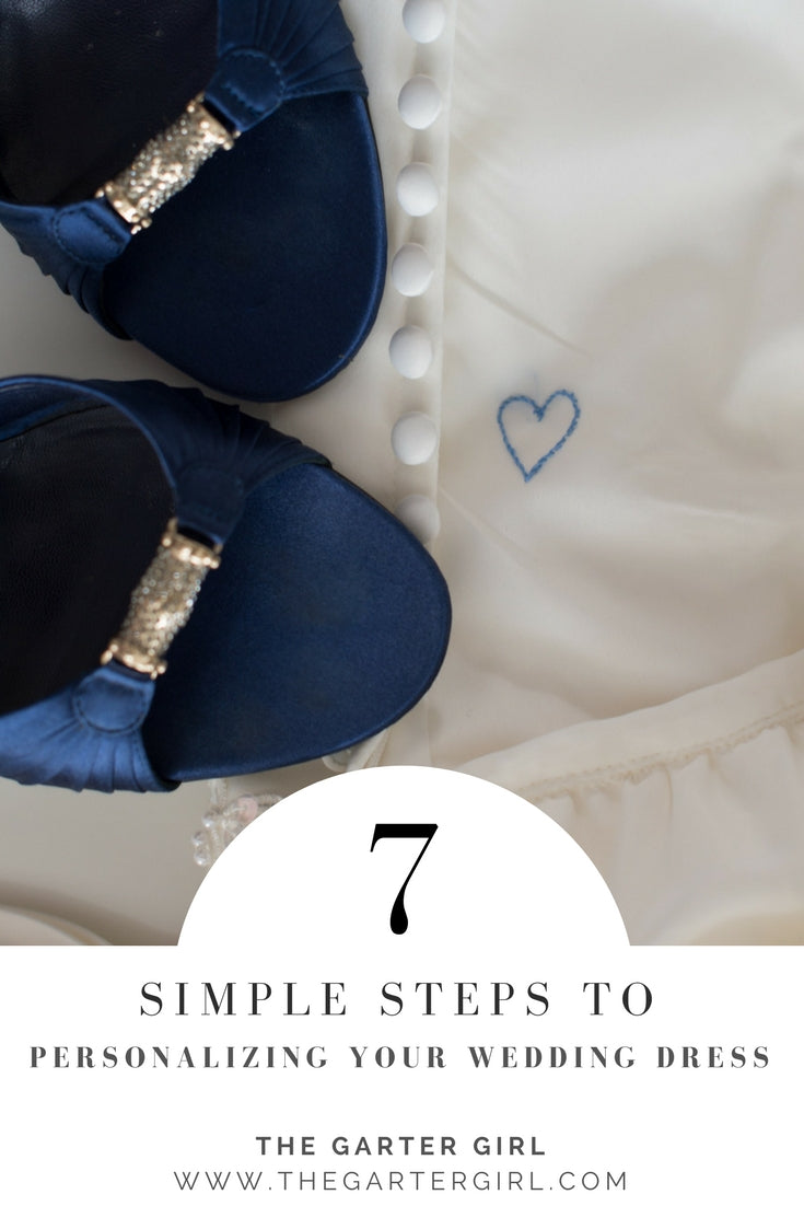 how to customize inside your wedding dress - something blue bridal shoes