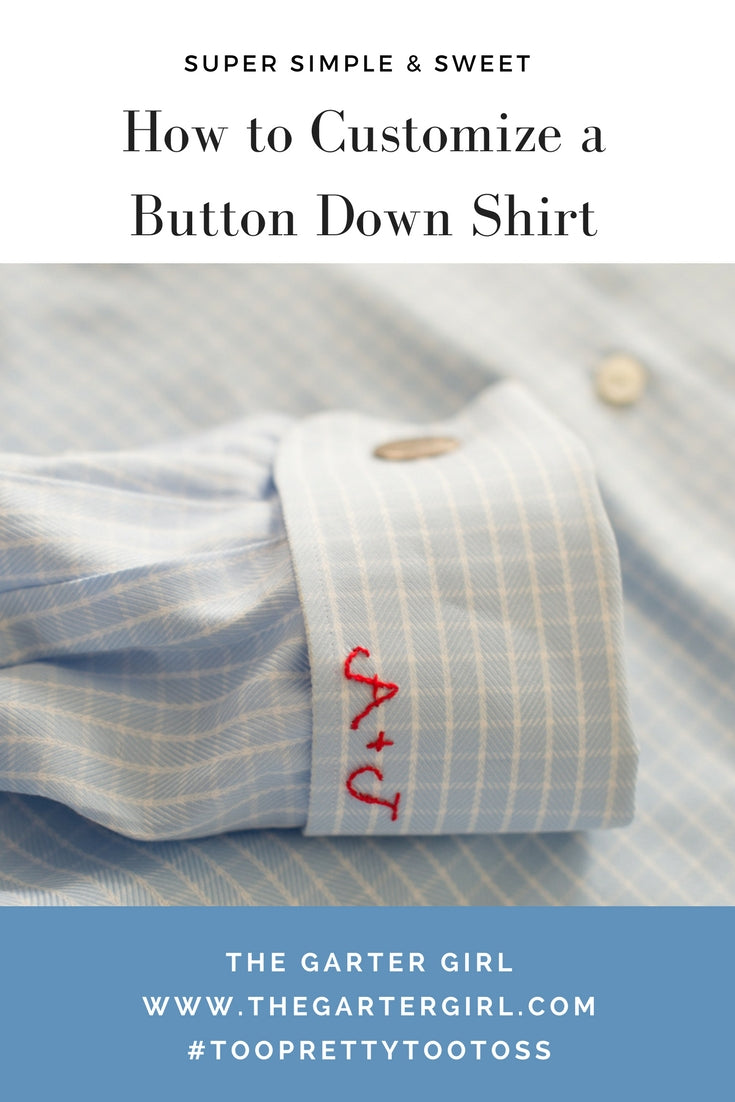 how to customize button down shirt with embroidery for wedding