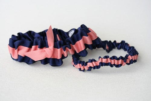 navy-coral-wedding-garter-The-Garter-Girl