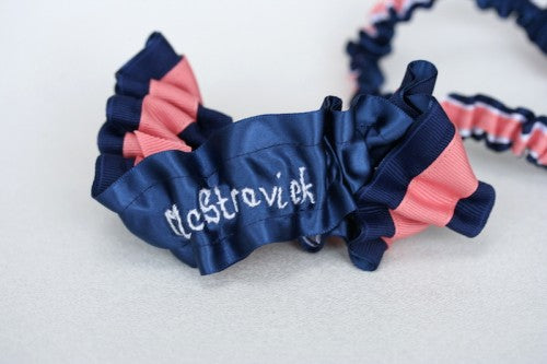 navy-coral-white-wedding-garter-embroidered-The-Garter-Girl3