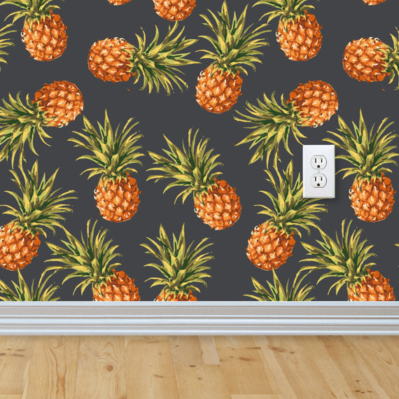 pineapple-removable-wallpaper