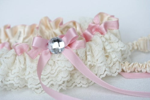 pink-ivory-lace-wedding-garter-set-The-Garter-Girl1