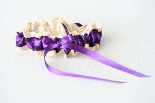 purple-and-ivory-wedding-garter-The-Garter-Girl