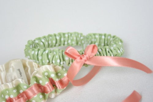 sage-coral-polka-dot-bridal-garter--The-Garter-Girl-by-Julianne-Smith