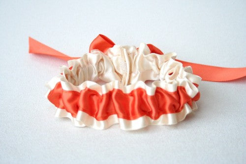 stylish-tangerine-tango-and-ivory-wedding-garter-The-Garter-Girl