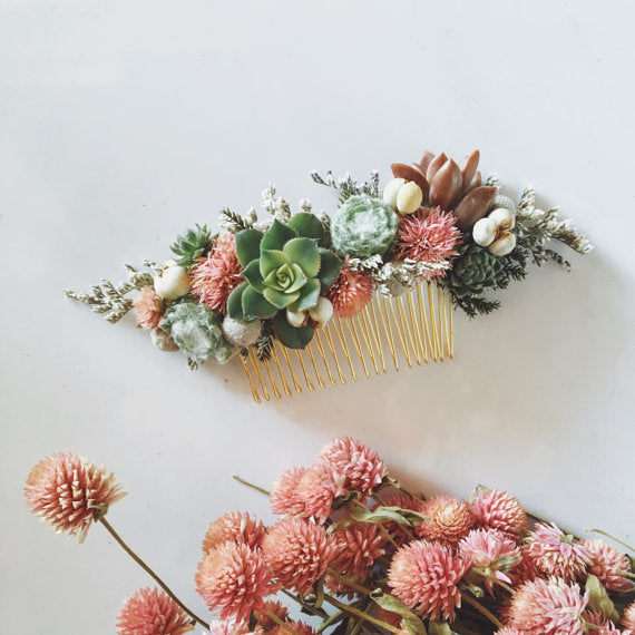 succulent-bridal-hair-comb