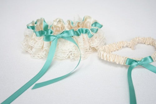 turquoise-wedding-garter-set-ivory-lace-The-Garter-Girl-4
