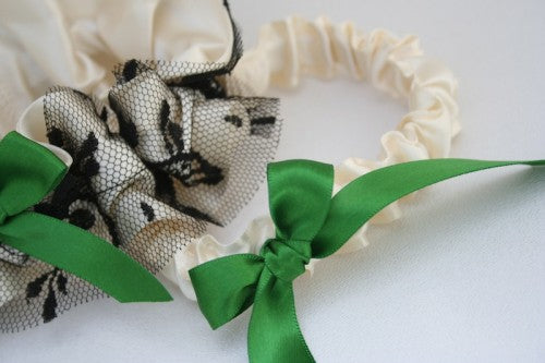 wedding-garter-ivory-green-black-The-Garter-Girl-4