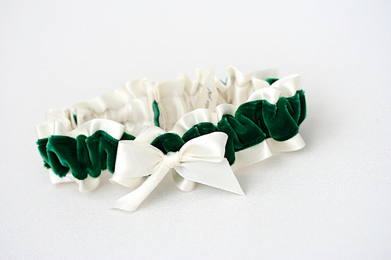 ivory-green-velvet-wedding-garter-the-garter-girl