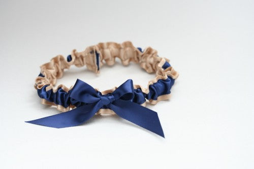 nude-and-navy-wedding-garter-The-Garter-Girl