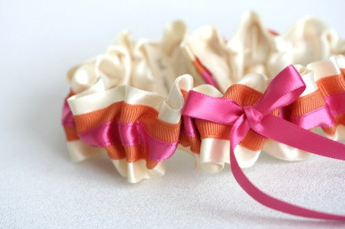 pink-and-orange-wedding-garter-set-The-Garter-Girl