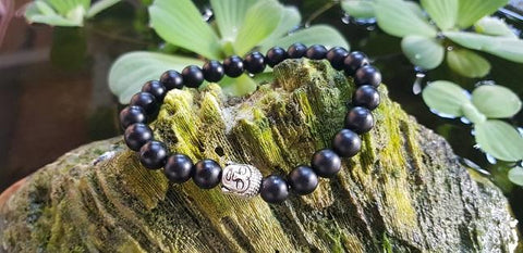 Bracelet shungite bouddha argent