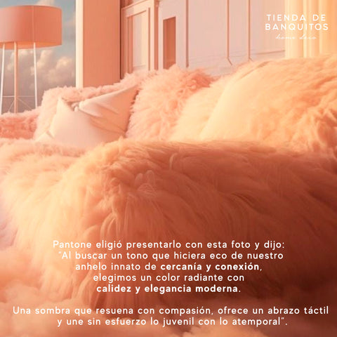 Tienda de Banquitos pionero decoración color del año pantone peach