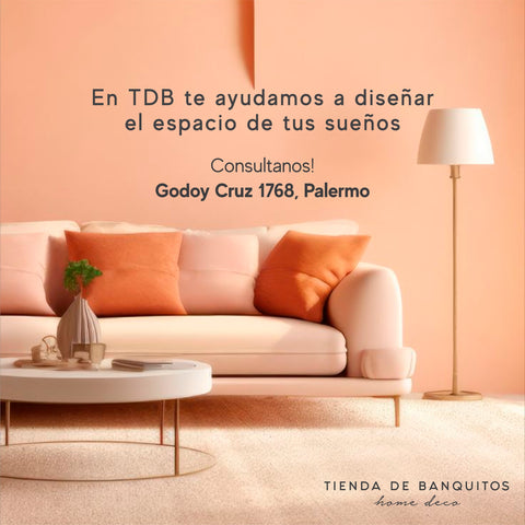 Tienda de Banquitos pionero decoración color del año pantone peach