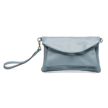 Clutch azzurra in pelle P Essentials, Black Friday All, SKU b514000010, Immagine 0