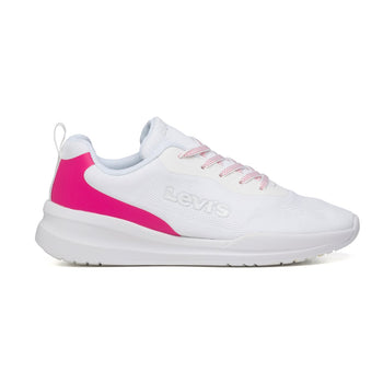 Sneakers bianche con dettagli fucsia Levi's Ivette, Back to School, SKU k232000148, Immagine 0