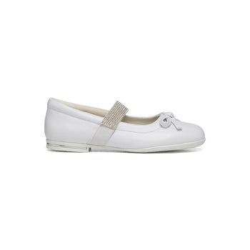 Ballerine bianche con applicazione di strass 10 Baci, Back to School, SKU k233000025, Immagine 0