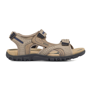 Sandali beige traforati da uomo Geox Strada, Sandali Uomo, SKU m141000536, Immagine 0