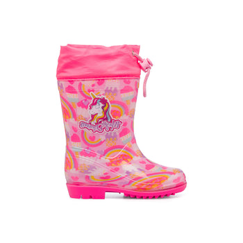 Stivali di gomma rosa da bambina con stampa unicorno, Articoli NON in sconto, SKU p471000060, Immagine 0