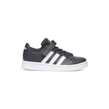 Sneakers da bambino nere con strisce a contrasto adidas Grand Court, Adidas, SKU s344000101, Immagine 0