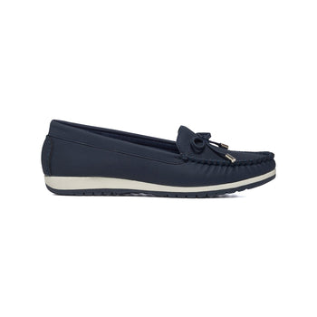 Mocassini blu navy in morbida similpelle P Soft, Black Friday All, SKU w012000074, Immagine 0