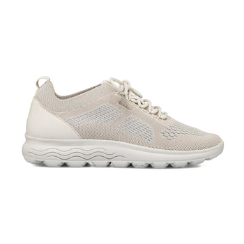 Sneakers beige in tessuto knit da donna Geox Spherica, Donna, SKU w014001130, Immagine 0