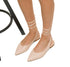 Ballerine slingback color nude con laccetti alla caviglia Lora Ferres, Ballerine Donna, SKU w015000145, Immagine 0