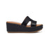 Sandali neri in pelle con zeppa 7 cm P Essentials, Black Friday All, SKU w043000082, Immagine 0