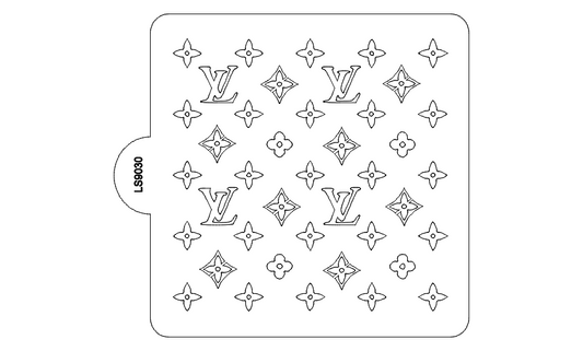 LV Symbol Design Stencil for Cookies or Cakes USA Made LS9048