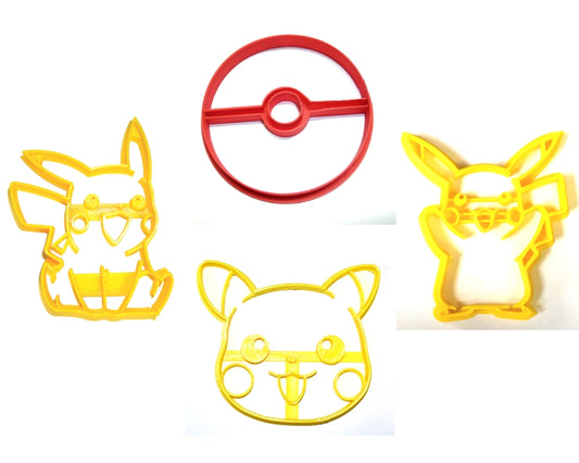 Pokemon Starter Kit Originals Pikachu Set of 4 Cookie Cutters PR1101