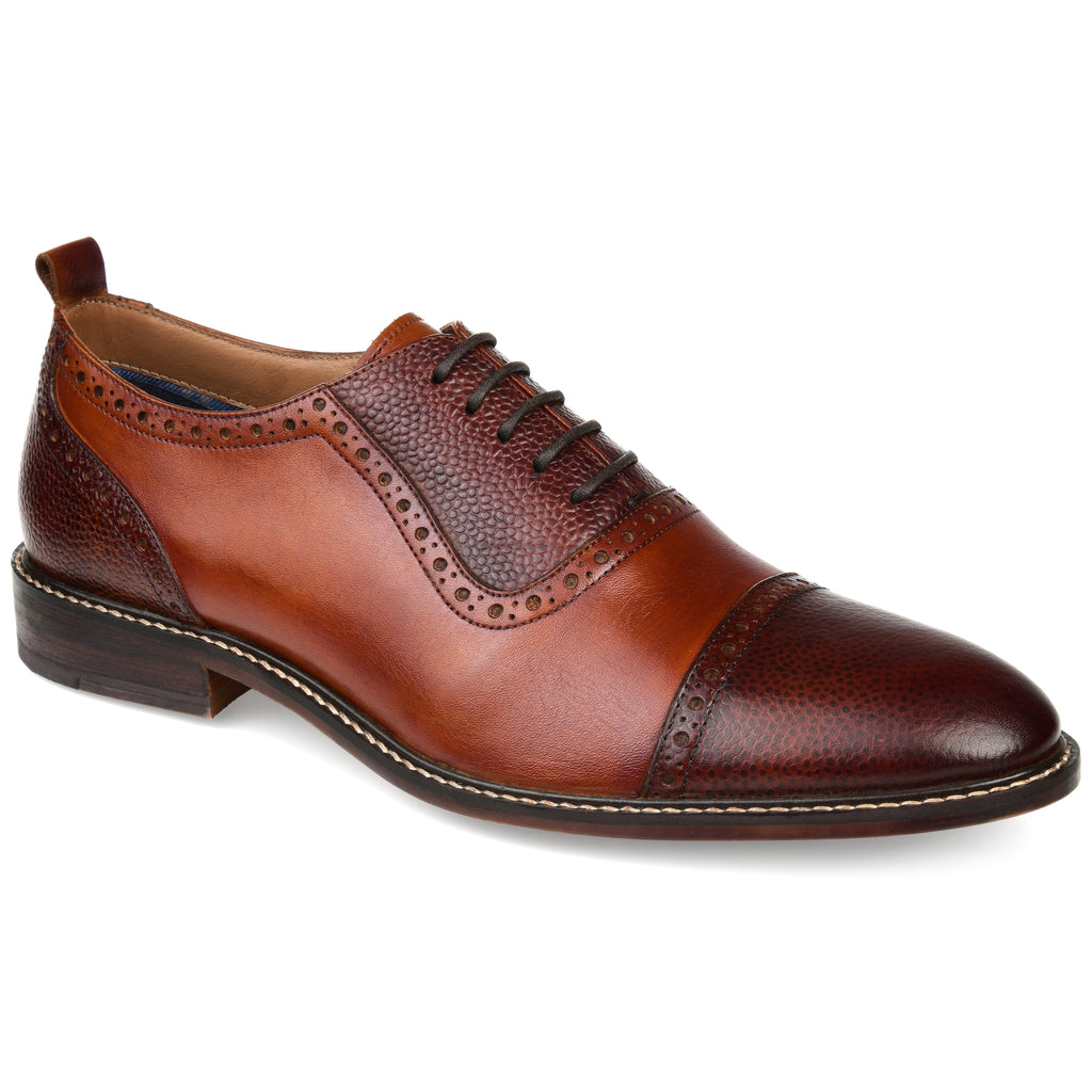 LINCOLN | Men's Pebbled Leather Oxford Shoe | Thomas & Vine