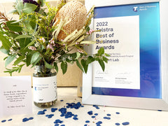 Telstra sent a bouquet of native botanicals with the award