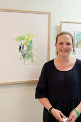 Libby Derham tutor at exhibition