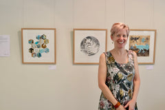 Sandra Pearce at exhibition