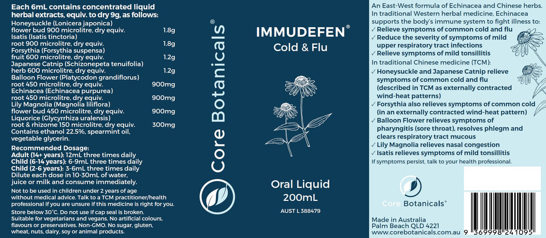 IMMUDEFEN Cold & Flu Medicine 200mL – Core Botanicals