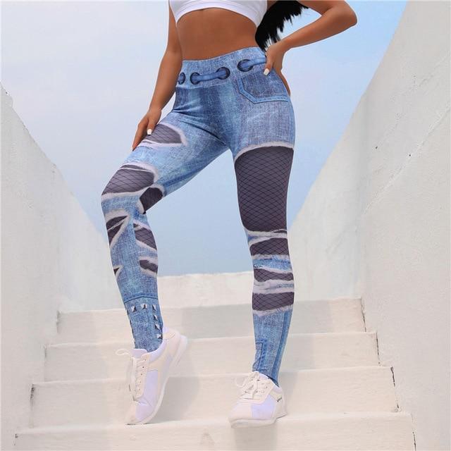 ripped jean leggings