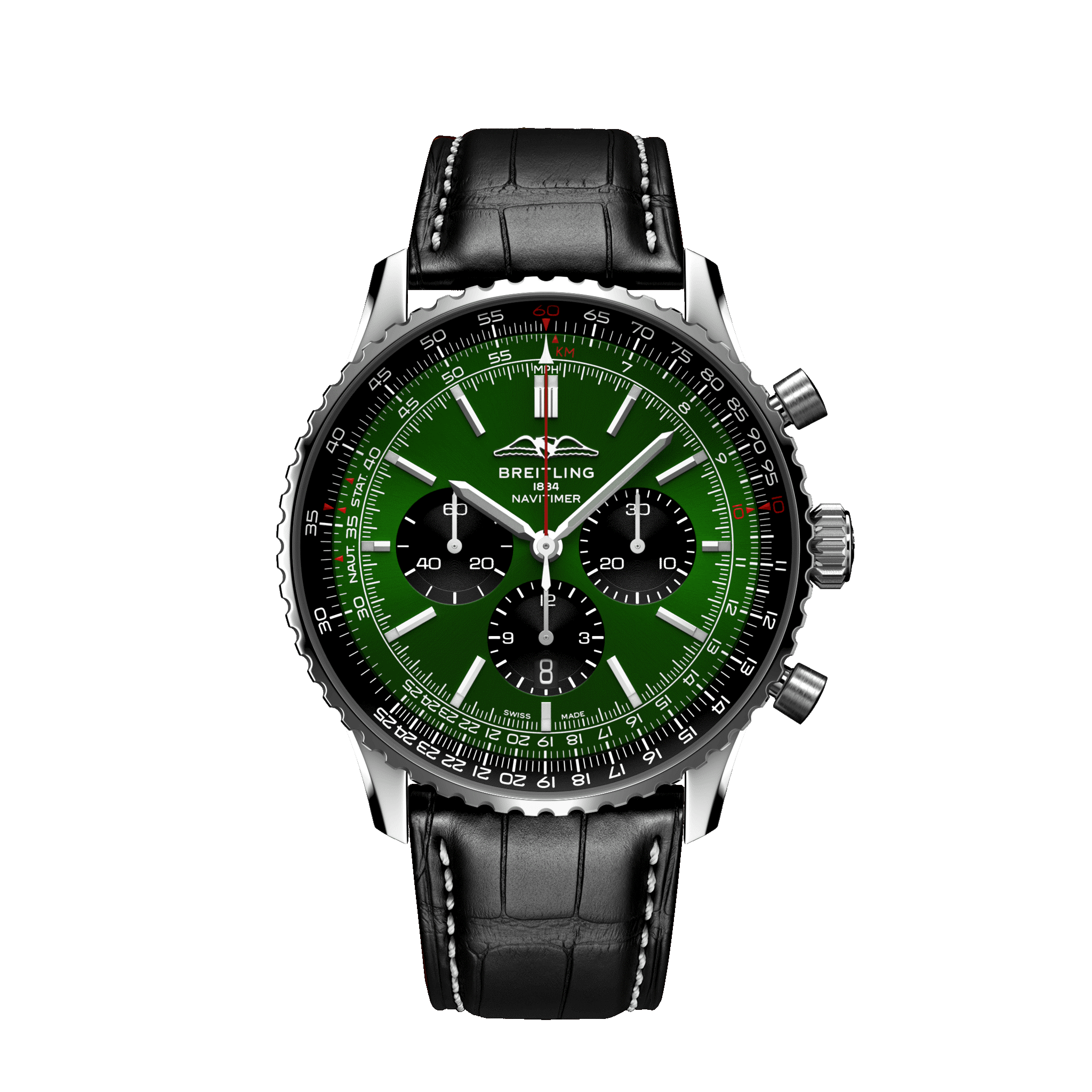 Breitling Navitimer B01 Chronograph 46, Stainless Steel, Green