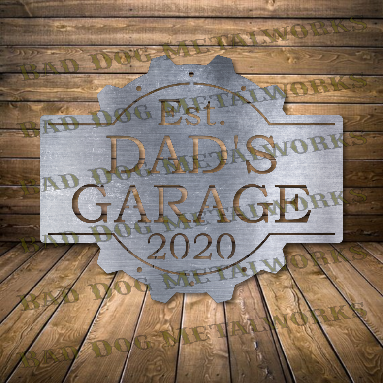 Download Steampunk Dad S Garage Dxf And Svg Bad Dog Metalworks