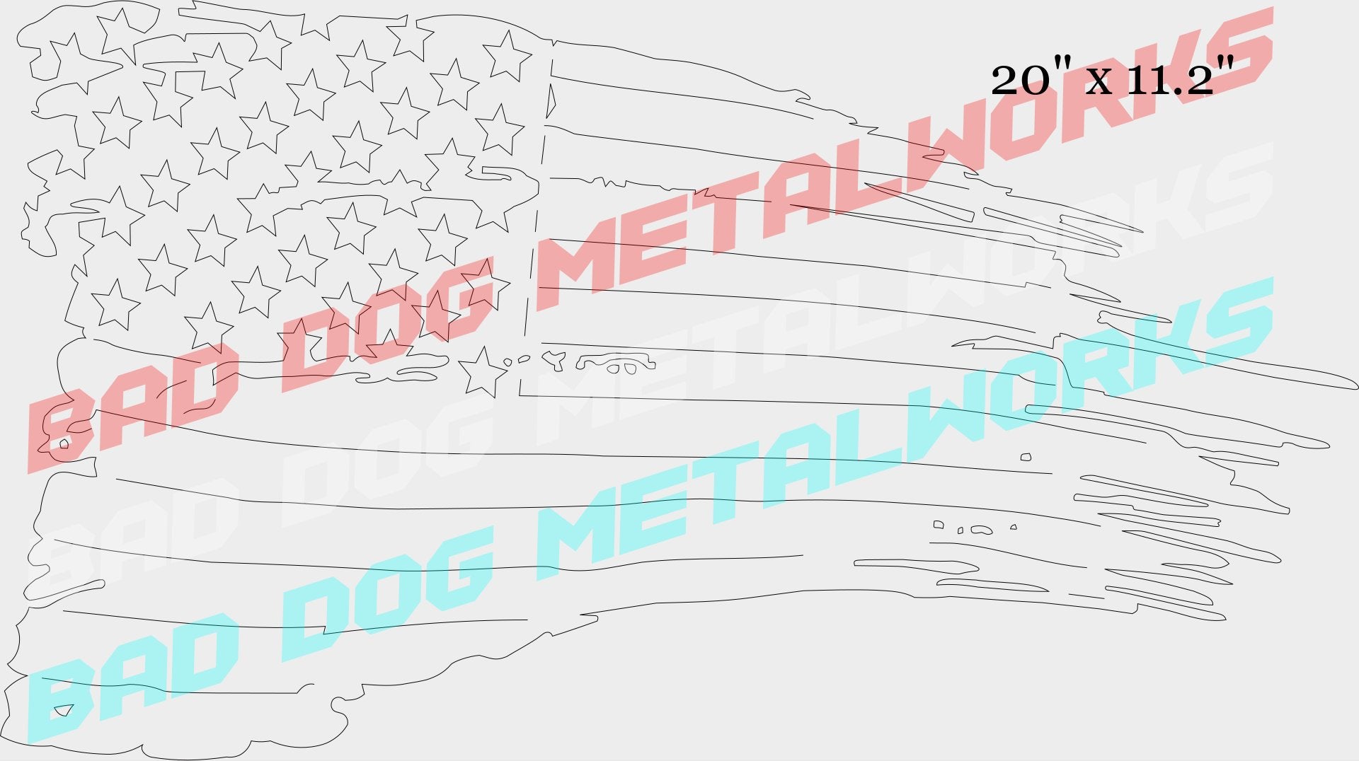 Download Tattered Flag Dxf And Svg Bad Dog Metalworks