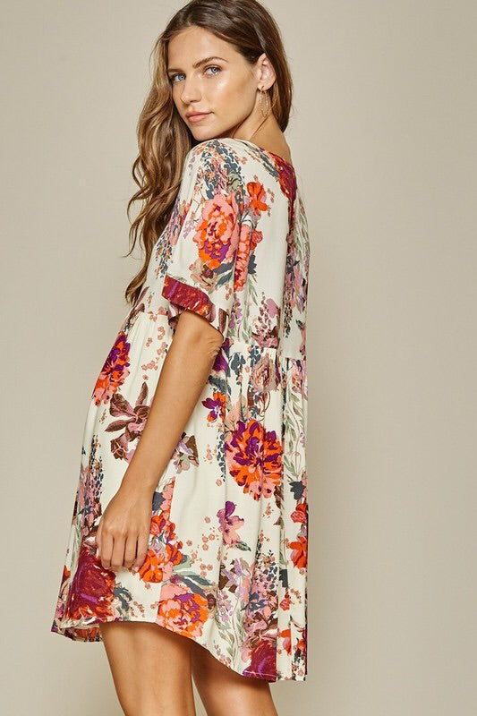 Gabriela Floral Print Swing Dress